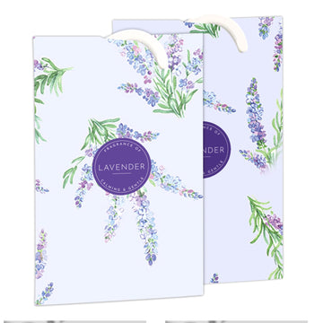 LAVENDER Scented Wardrobe Freshener in a floral LAVENDER Design Pack of 2, Perfect for Cupboards, Drawers and Wardrobes