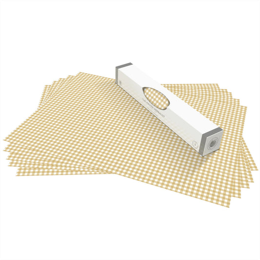 SANDALWOOD SCENTED Drawer Liners in a BARLEY GINGHAM Design