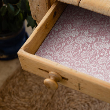 ROSE SCENTED Drawer Liners in PINK William Morris Design
