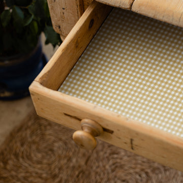 Wipe Clean & Unscented Drawer Liners in BARLEY GINGHAM