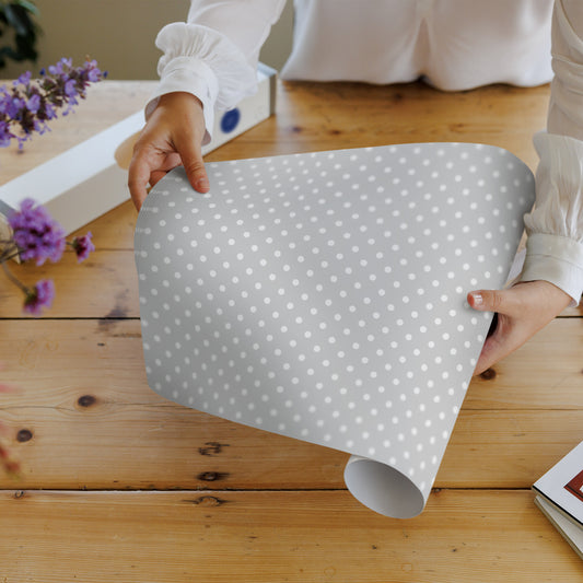 Wipe Clean & Unscented Drawer Liners in a SOFT GREY POLKA DOT Design