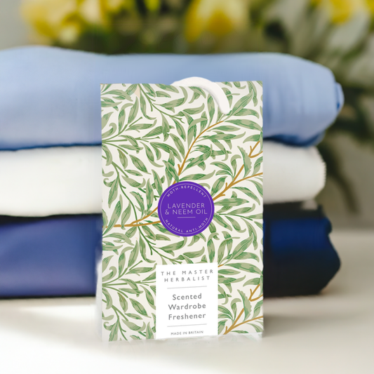 ANTI-MOTH | LAVENDER & NEEM OIL Wardrobe Freshener in a WILLOW Pattern
