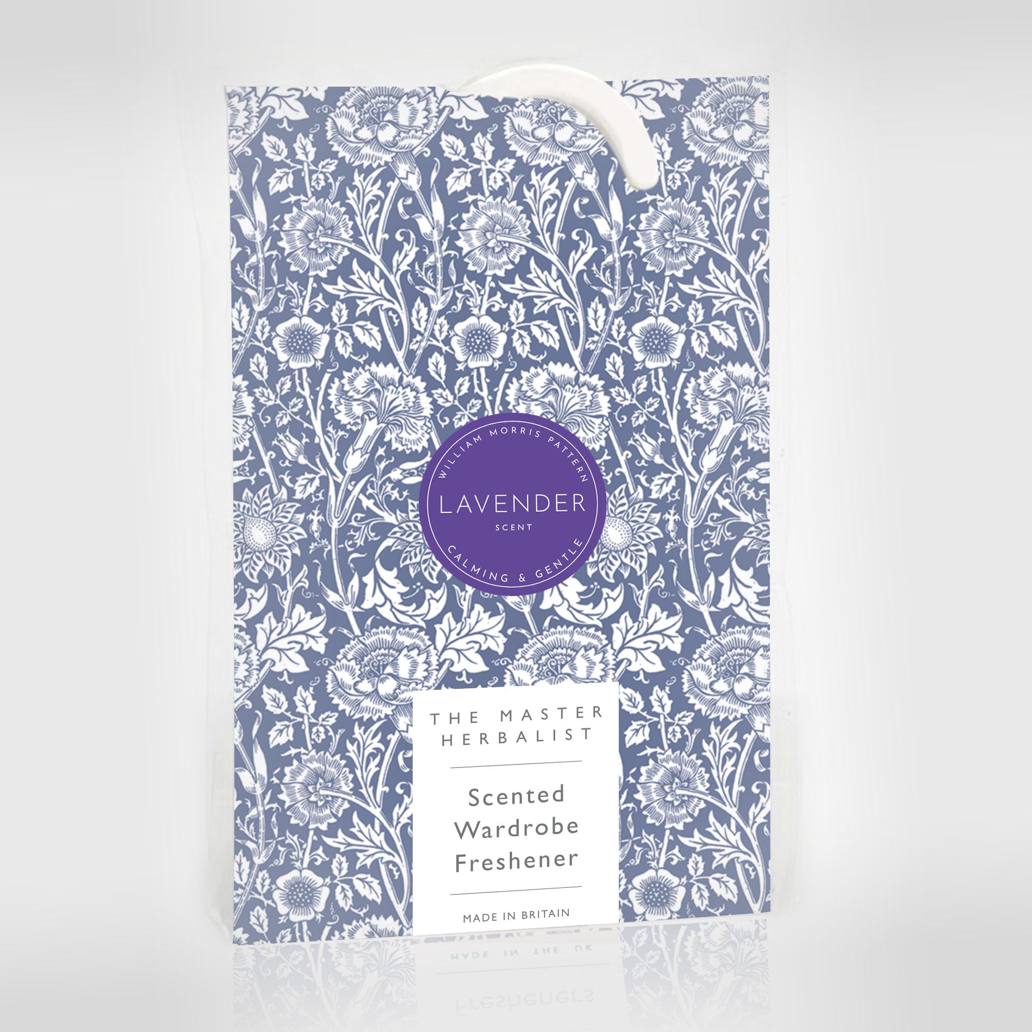 SIMPLY DRAWER LINERS | LAVENDER SCENTED Wardrobe Freshener in a WILLIAM MORRIS DESIGN in BLUE.