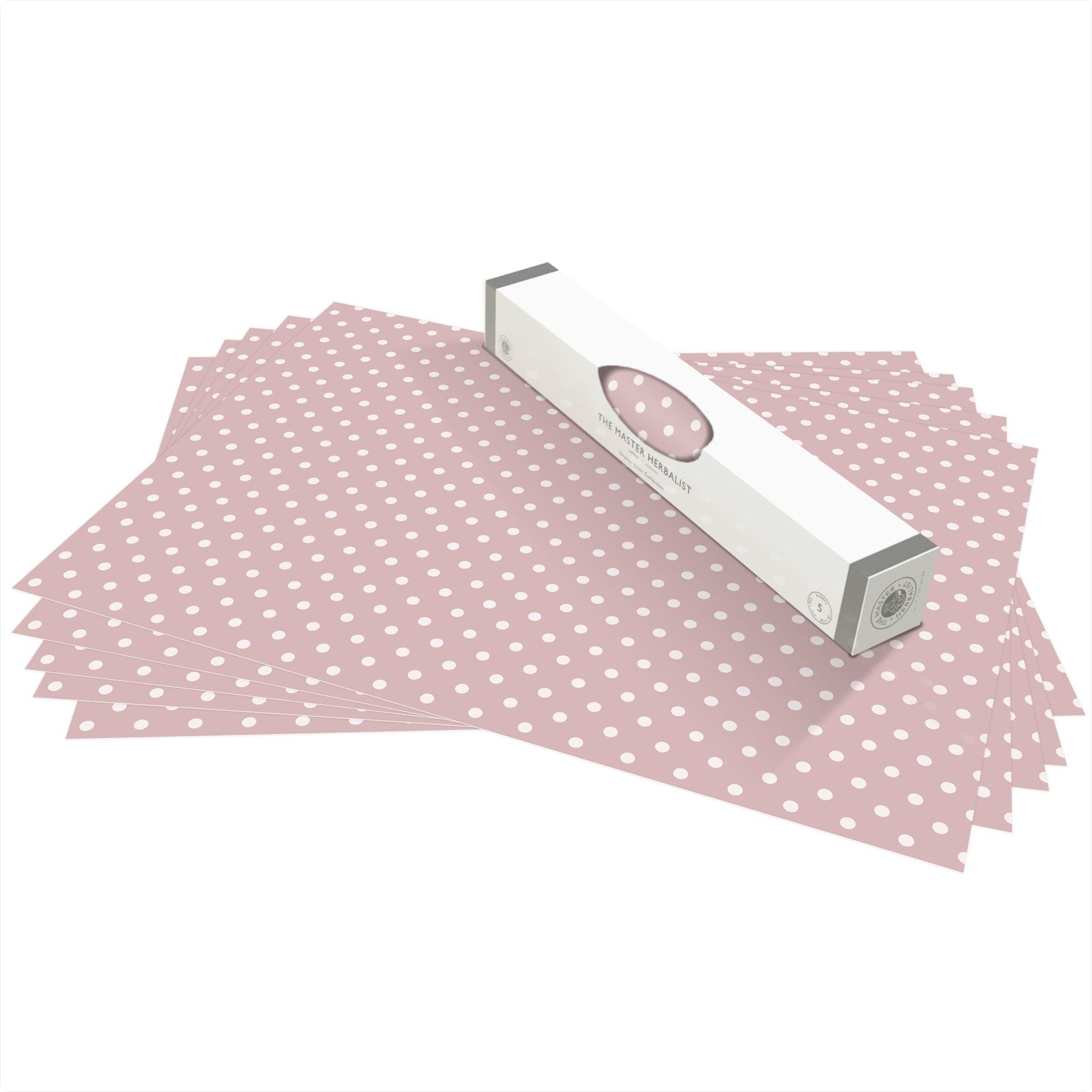 SIMPLY DRAWER LINERS | Wipe Clean & Unscented Drawer Liners in a PINK POLKA DOT Design. Perfect for Kitchen Drawers, Shelves, Cupboards & Cabinets. Made in Suffolk, England. (Pink)