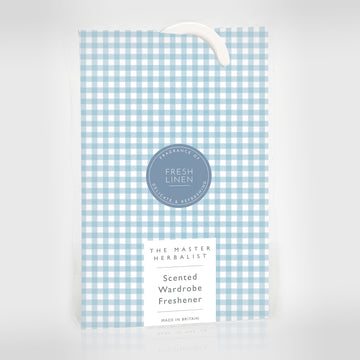 SIMPLY DRAWER LINERS | FRESH LINEN SCENTED Wardrobe Freshener in a GINGHAM Pattern in DUCK EGG BLUE.