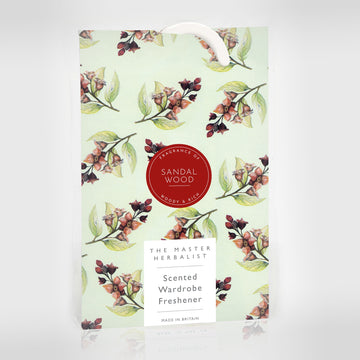 SIMPLY DRAWER LINERS | SANDALWOOD Scented Wardrobe Freshener in a Traditional Floral Design.