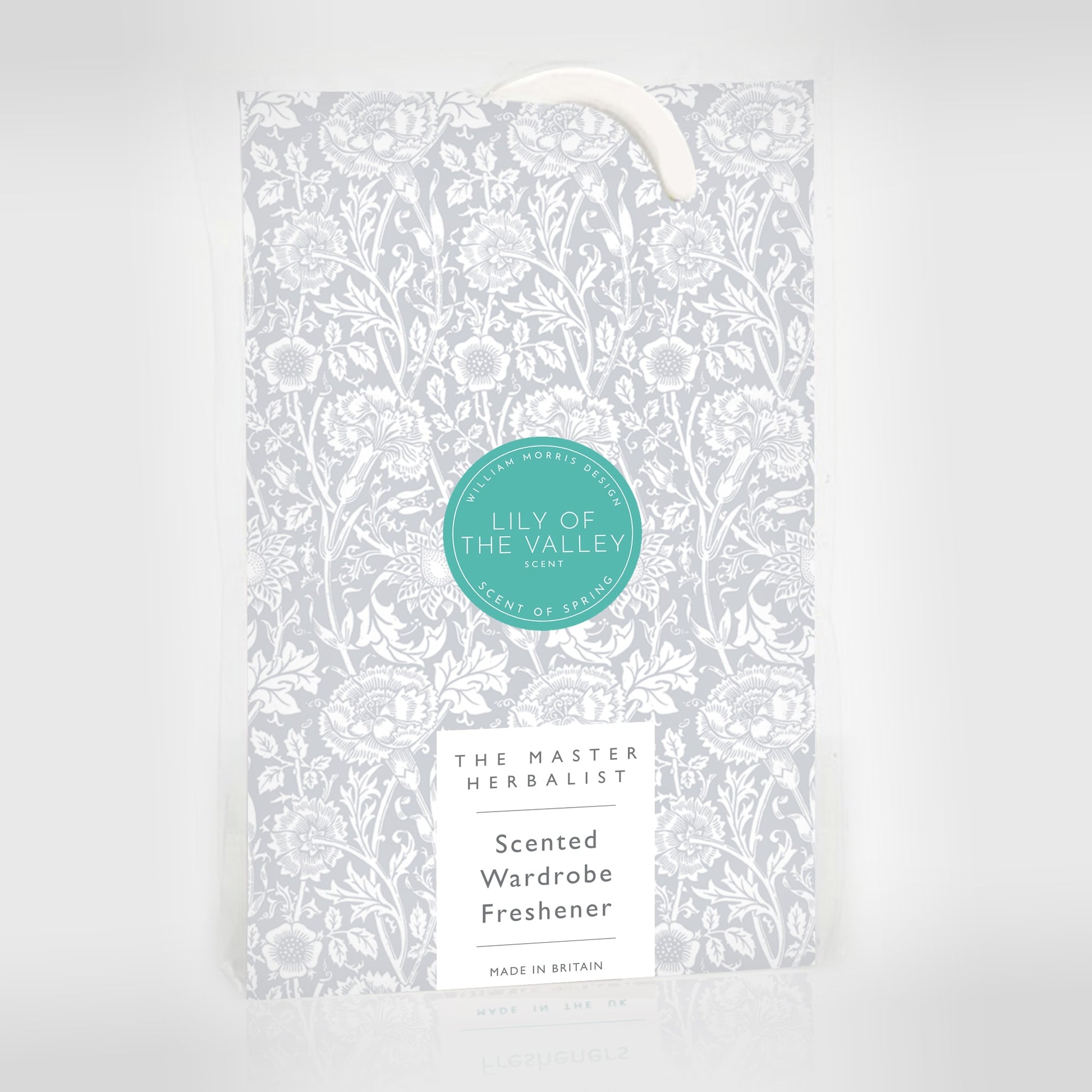 SIMPLY DRAWER LINERS | ROSE SCENTED Wardrobe Freshener in a WILLIAM MORRIS DESIGN in DUCK EGG BLUE.