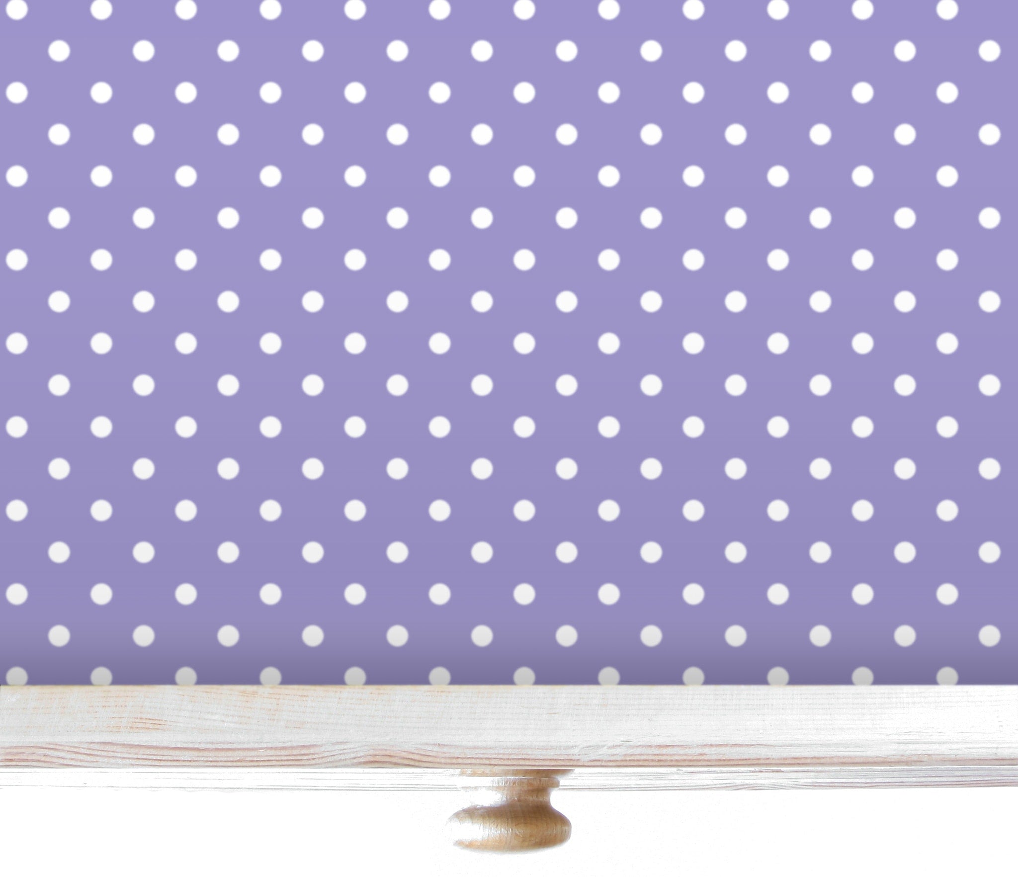 Wipe Clean & Unscented Drawer Liners in a PURPLE POLKA DOT Design