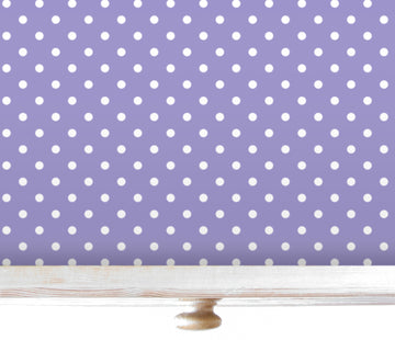 Wipe Clean & Unscented Drawer Liners in a PURPLE POLKA DOT Design