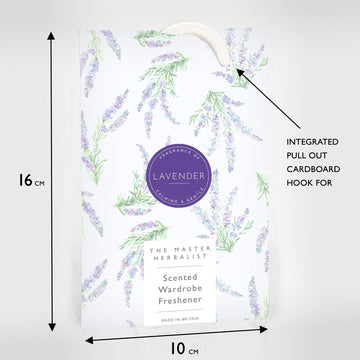 SIMPLY DRAWER LINERS | LAVENDER Scented Wardrobe Freshener in a Traditional Floral Design.