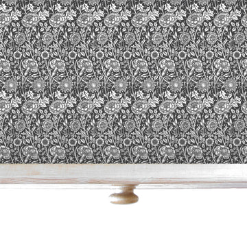 SANDALWOOD SCENTED Drawer Liners in BLACK William Morris Design
