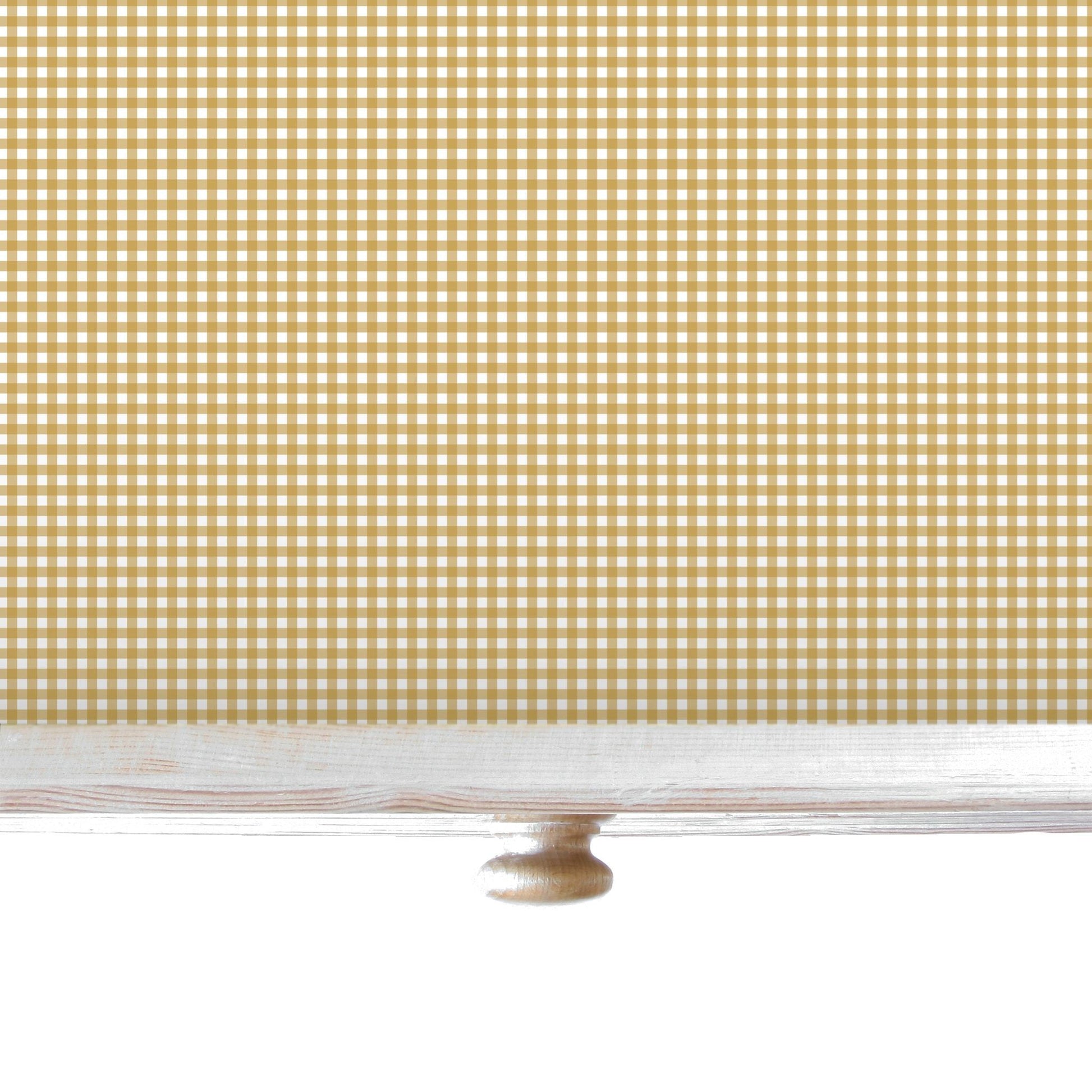 SIMPLY DRAWER LINERS | Wipe Clean & Unscented Drawer Liners in a BARLEY GINGHAM Design. Perfect for Kitchen Drawers, Shelves, Cupboards & Cabinets. Made in Suffolk, England. (Barley)