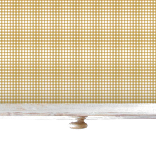 SIMPLY DRAWER LINERS | Wipe Clean & Unscented Drawer Liners in a BARLEY GINGHAM Design. Perfect for Kitchen Drawers, Shelves, Cupboards & Cabinets. Made in Suffolk, England. (Barley)