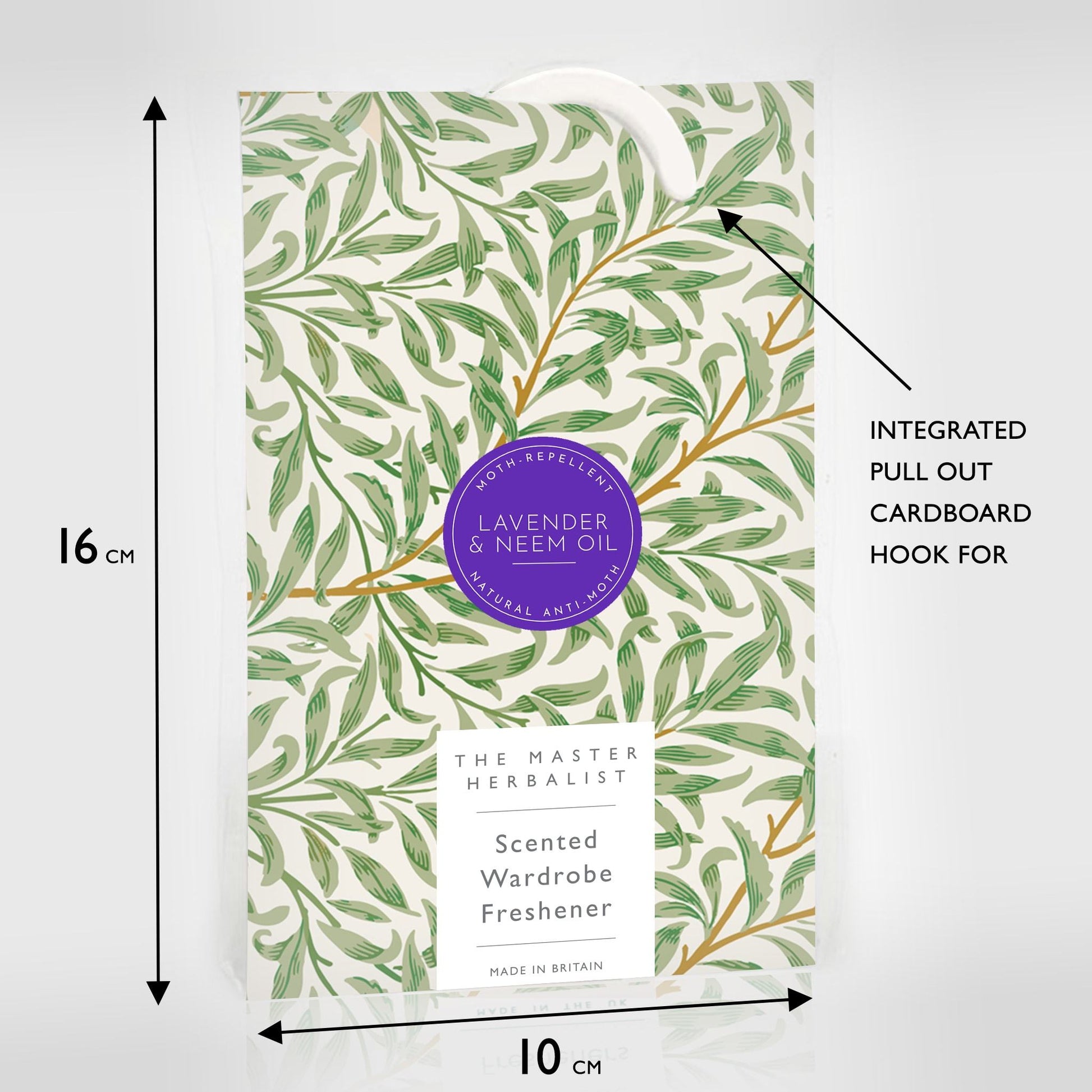 SIMPLY DRAWER LINERS | ANTI-MOTH | LAVENDER & NEEM OIL Wardrobe Freshener in a WILLOW PATTERN. Natural Moth Repellent.