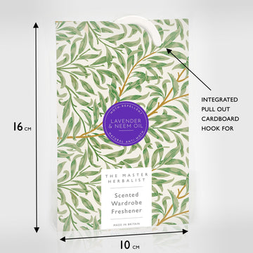 ANTI-MOTH | LAVENDER & NEEM OIL Wardrobe Freshener in a WILLOW Pattern