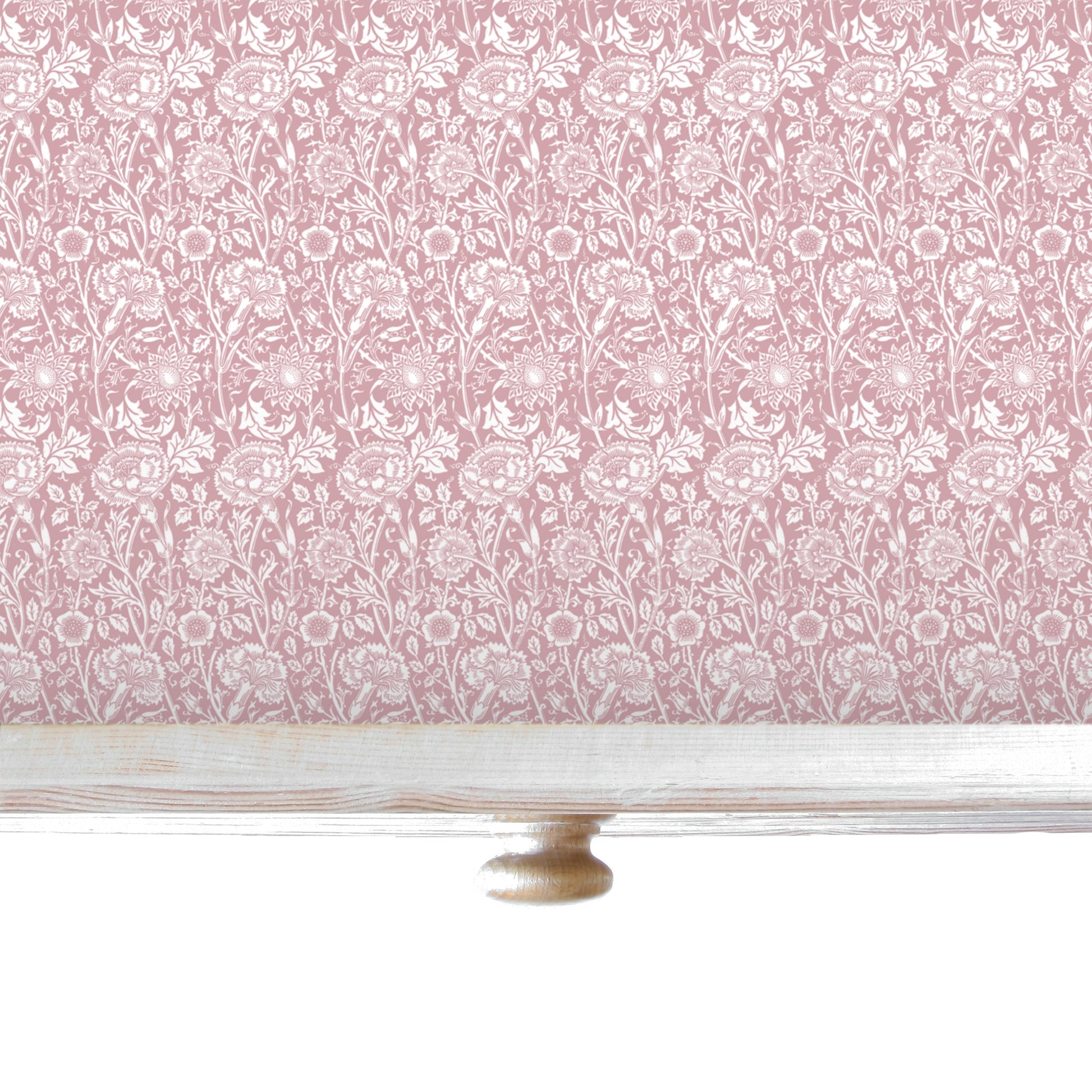 Simply Drawer Liners ROSE fragrance SCENTED Drawer Liners in PINK William Morris Design. Made in Britain.