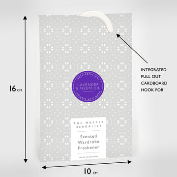 ANTI-MOTH | LAVENDER & NEEM OIL Wardrobe Freshener in a GEOMETRIC Print