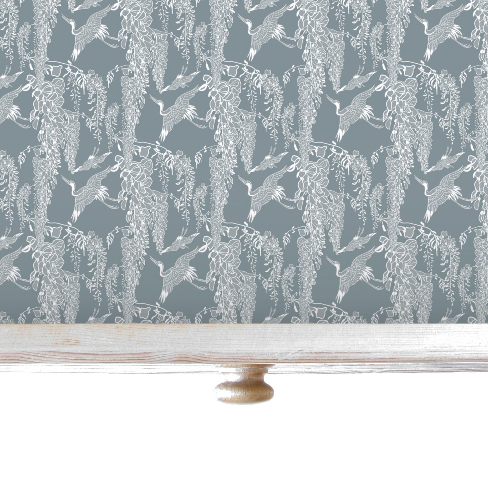 Simply Drawer Liners LAVENDER & NEEM OIL Scented Drawer Liners in an CLASSICAL HERON Design | Natural ANTI-MOTH Repellent. Made in Britain.