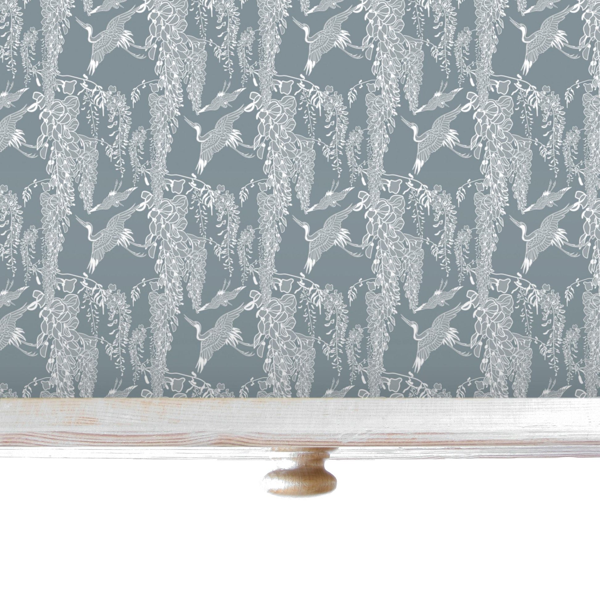 Simply Drawer Liners LAVENDER & NEEM OIL Scented Drawer Liners in an CLASSICAL HERON Design | Natural ANTI-MOTH Repellent. Made in Britain.