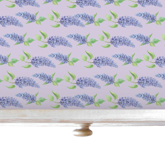 Simply Drawer Liners LILAC Fragrance SCENTED Drawer Liners in a floral LILAC Design. Made in Britain.