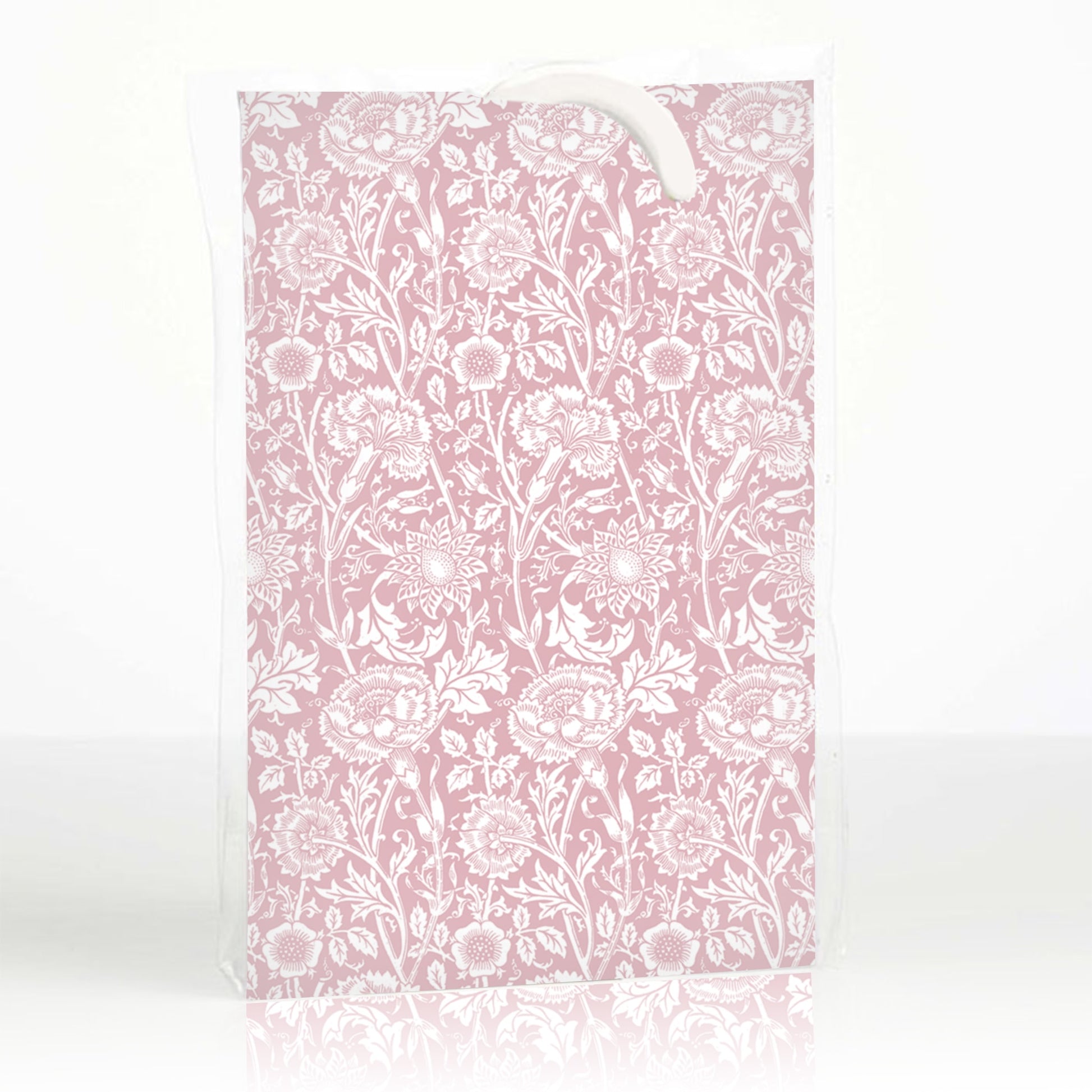 SIMPLY DRAWER LINERS | ROSE SCENTED Wardrobe Freshener in a WILLIAM MORRIS DESIGN in PINK.