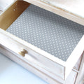 SIMPLY DRAWER LINERS | Wipe Clean & Unscented Drawer Liners in a COOKS BLUE POLKA DOT Design. Perfect for Kitchen Drawers, Shelves, Cupboards & Cabinets. Made in Suffolk, England. (LIght Blue)