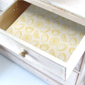 SIMPLY DRAWER LINERS | Wipe Clean & Unscented Drawer Liners with a yellow LEMONS Design.  Perfect for Drawers, Shelves, Cupboards & Cabinets.