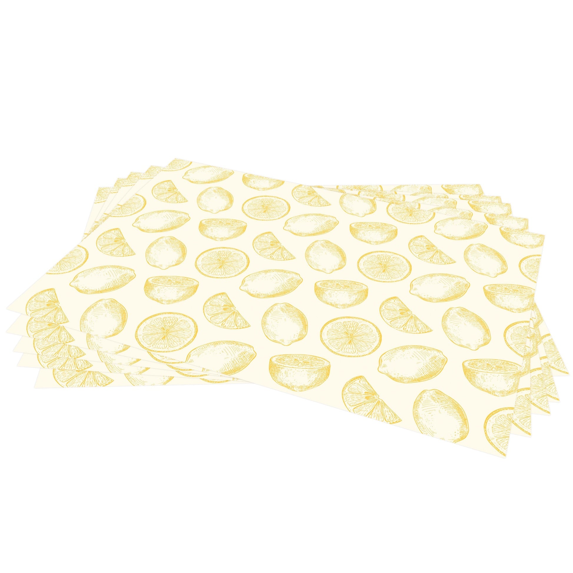 SIMPLY DRAWER LINERS | Wipe Clean & Unscented Drawer Liners with a yellow LEMONS Design.  Perfect for Drawers, Shelves, Cupboards & Cabinets.