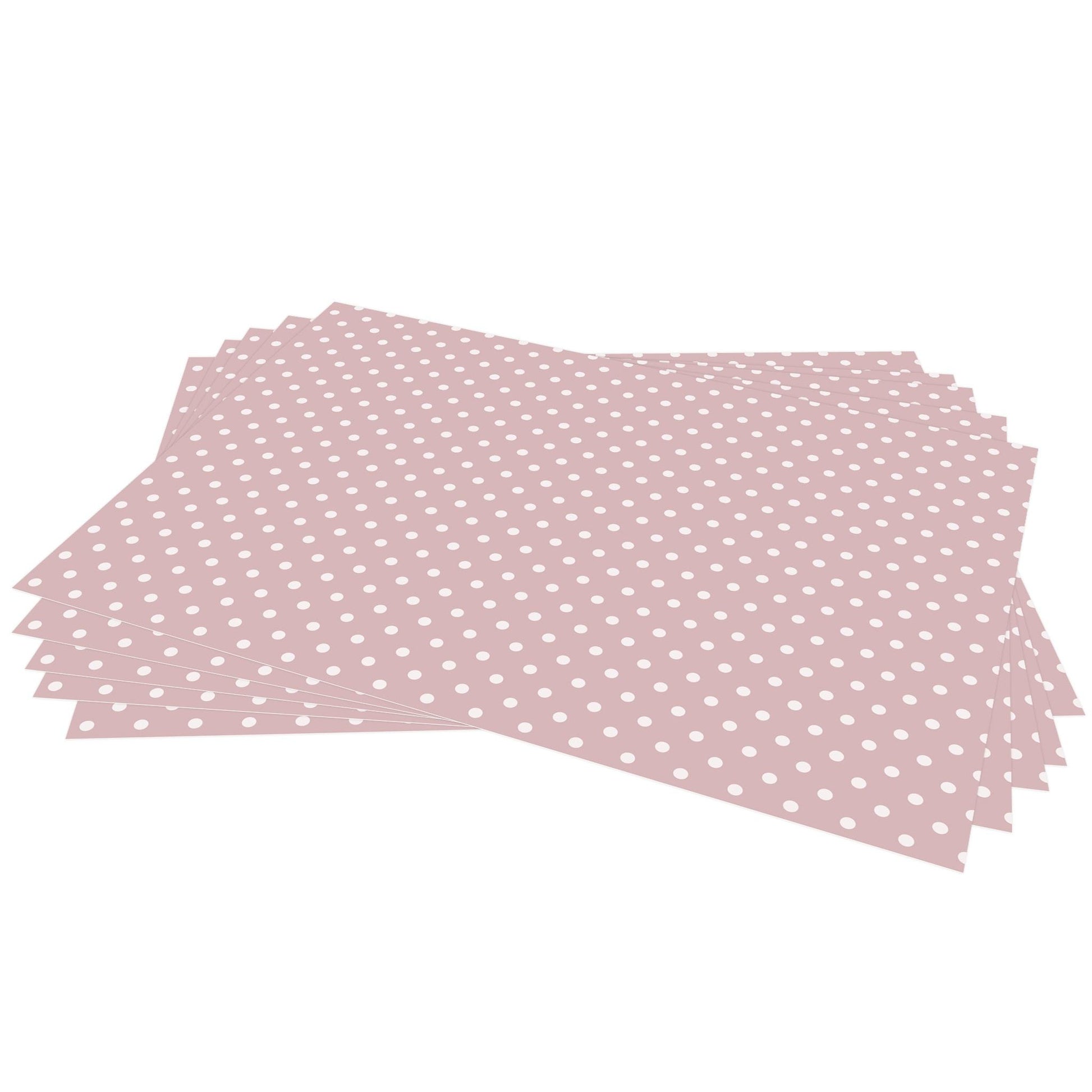 SIMPLY DRAWER LINERS | Wipe Clean & Unscented Drawer Liners in a PINK POLKA DOT Design. Perfect for Kitchen Drawers, Shelves, Cupboards & Cabinets. Made in Suffolk, England. (Pink)