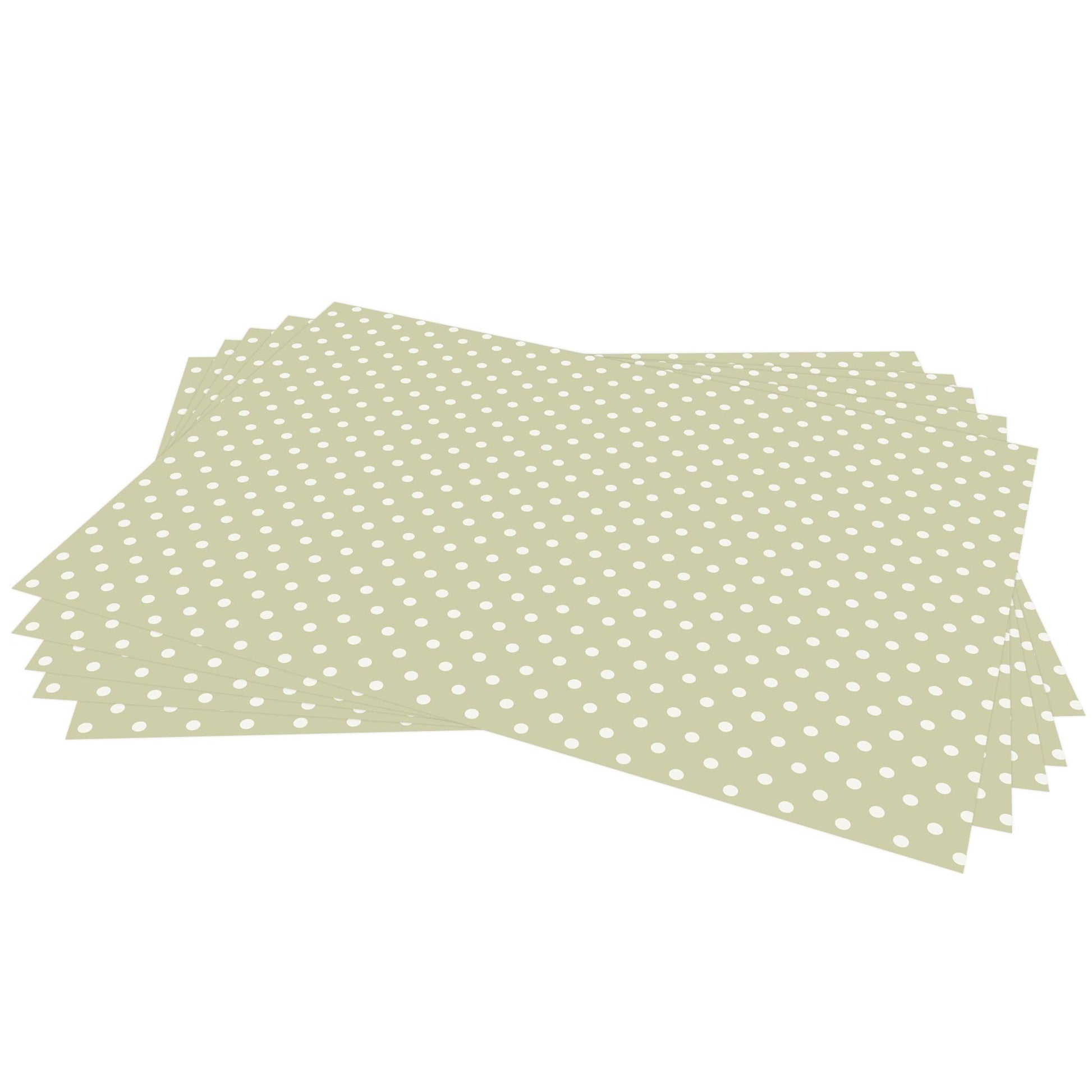 SIMPLY DRAWER LINERS | Wipe Clean & Unscented Drawer Liners in a SAGE GREEN POLKA DOT Design. Perfect for Kitchen Drawers, Shelves, Cupboards & Cabinets. Made in Suffolk, England. (Sage Green)
