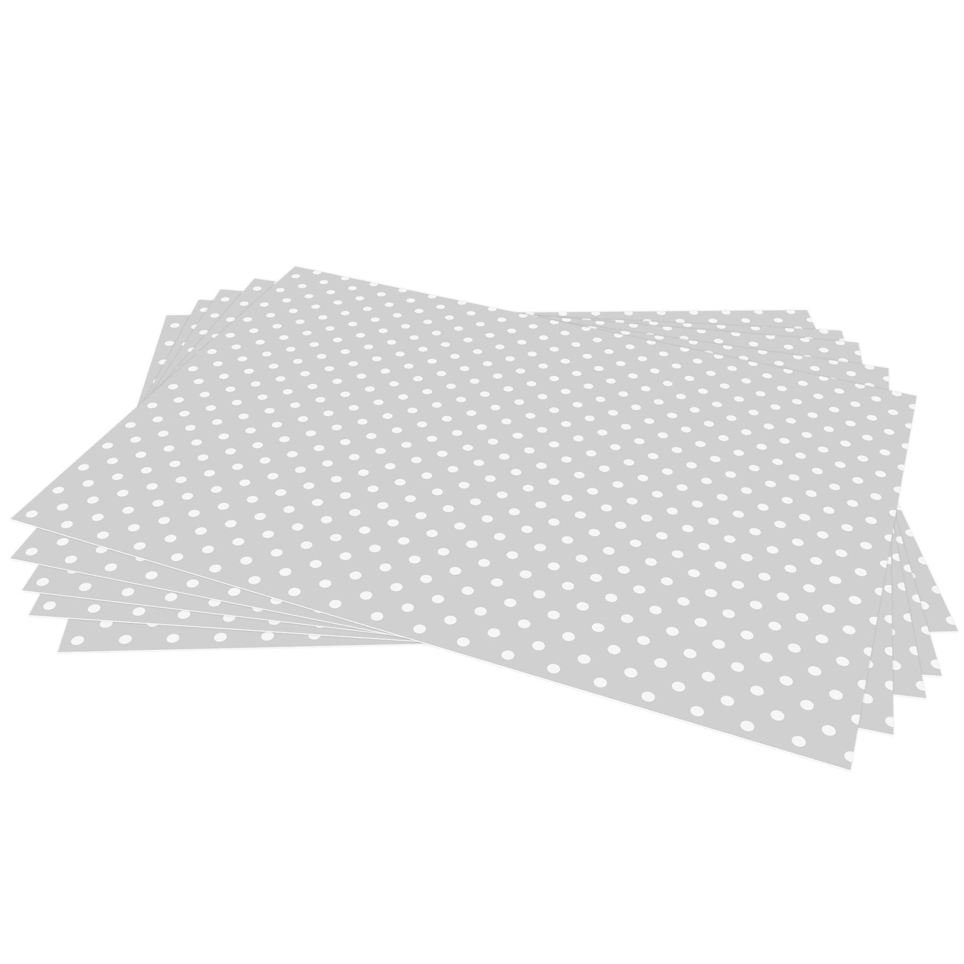 SIMPLY DRAWER LINERS | Wipe Clean & Unscented Drawer Liners in a SOFT GREY POLKA DOT Design. Perfect for Kitchen Drawers, Shelves, Cupboards & Cabinets. Made in Suffolk, England. (Soft Grey)