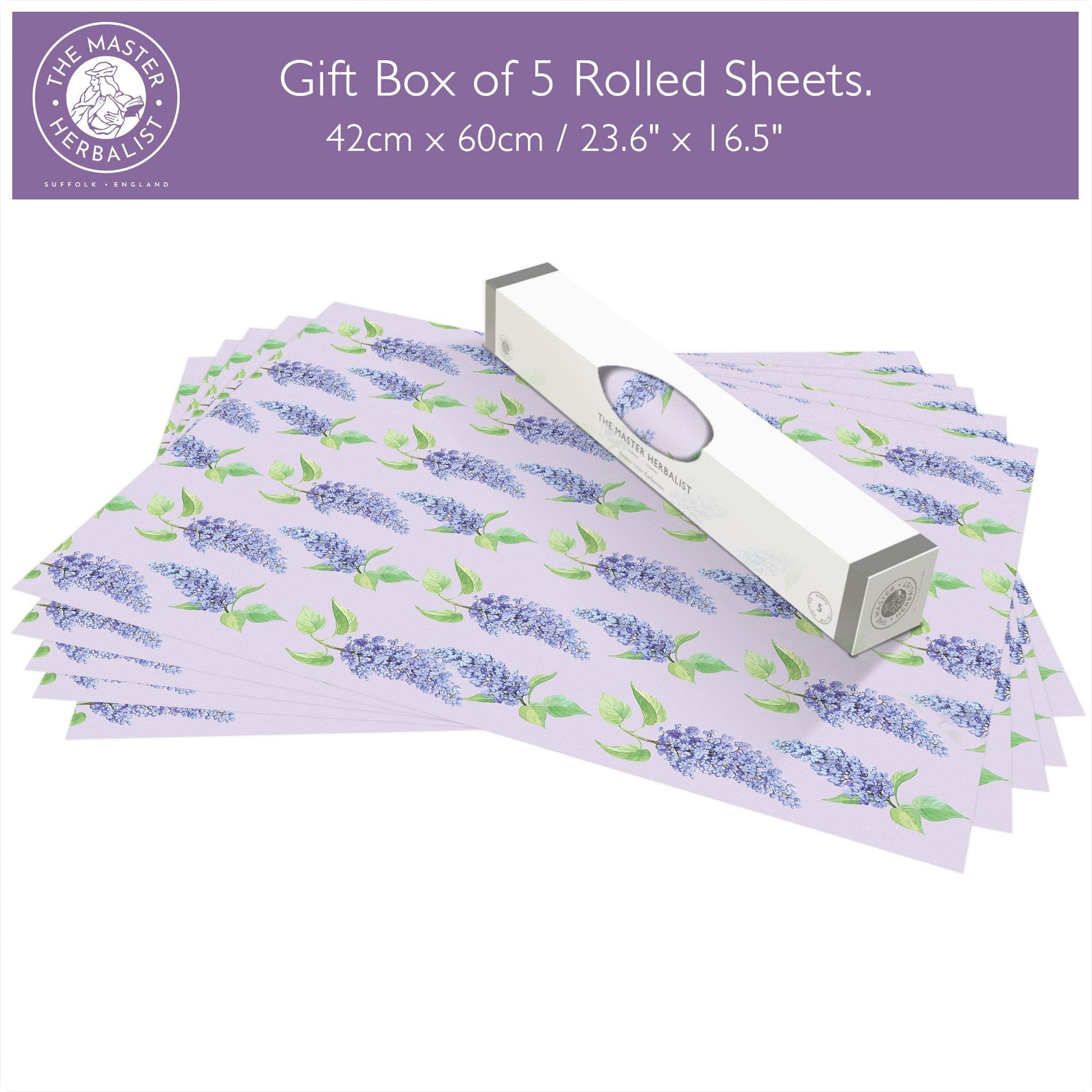 Simply Drawer Liners LILAC Fragrance SCENTED Drawer Liners in a floral LILAC Design. Made in Britain.