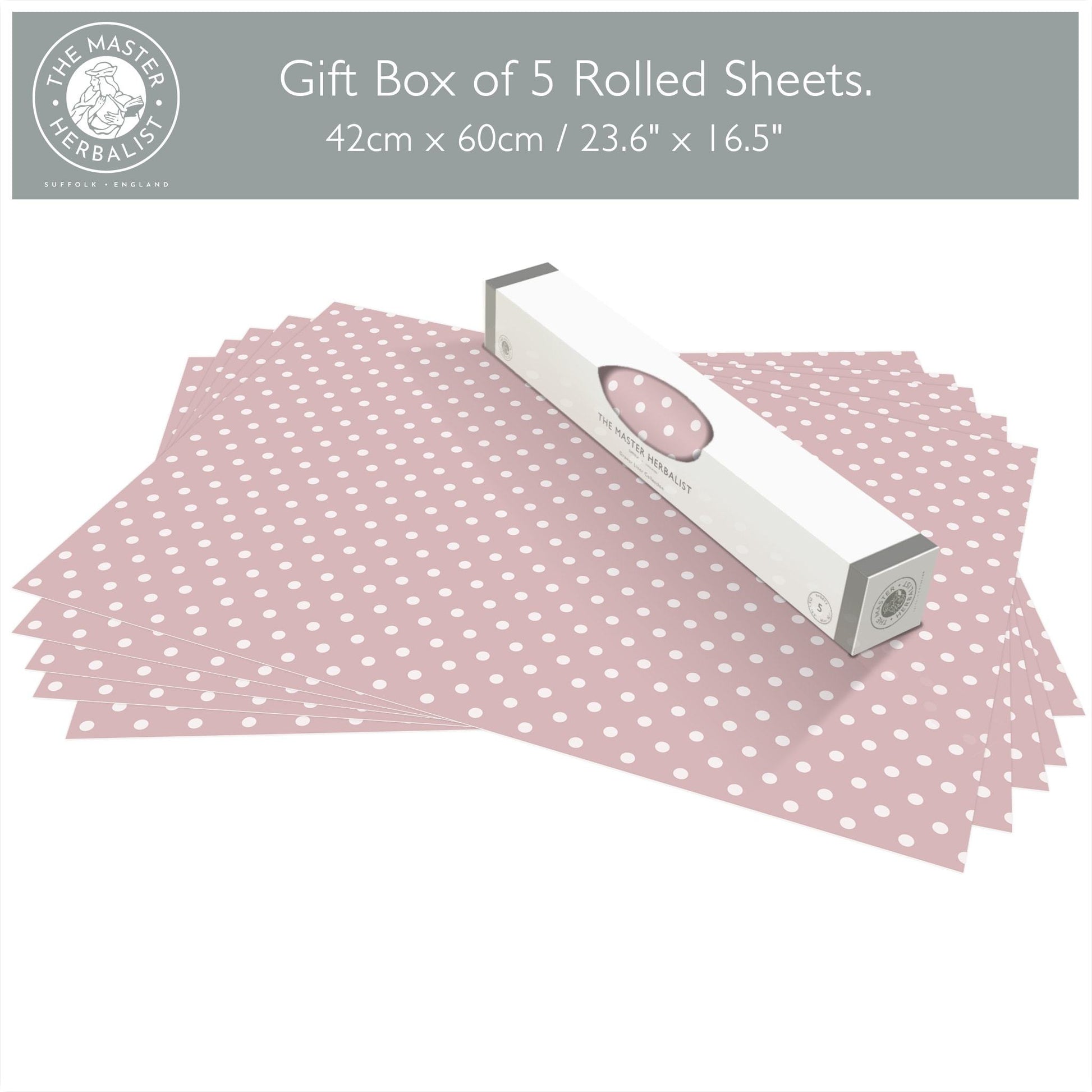 SIMPLY DRAWER LINERS | Wipe Clean & Unscented Drawer Liners in a PINK POLKA DOT Design. Perfect for Kitchen Drawers, Shelves, Cupboards & Cabinets. Made in Suffolk, England. (Pink)