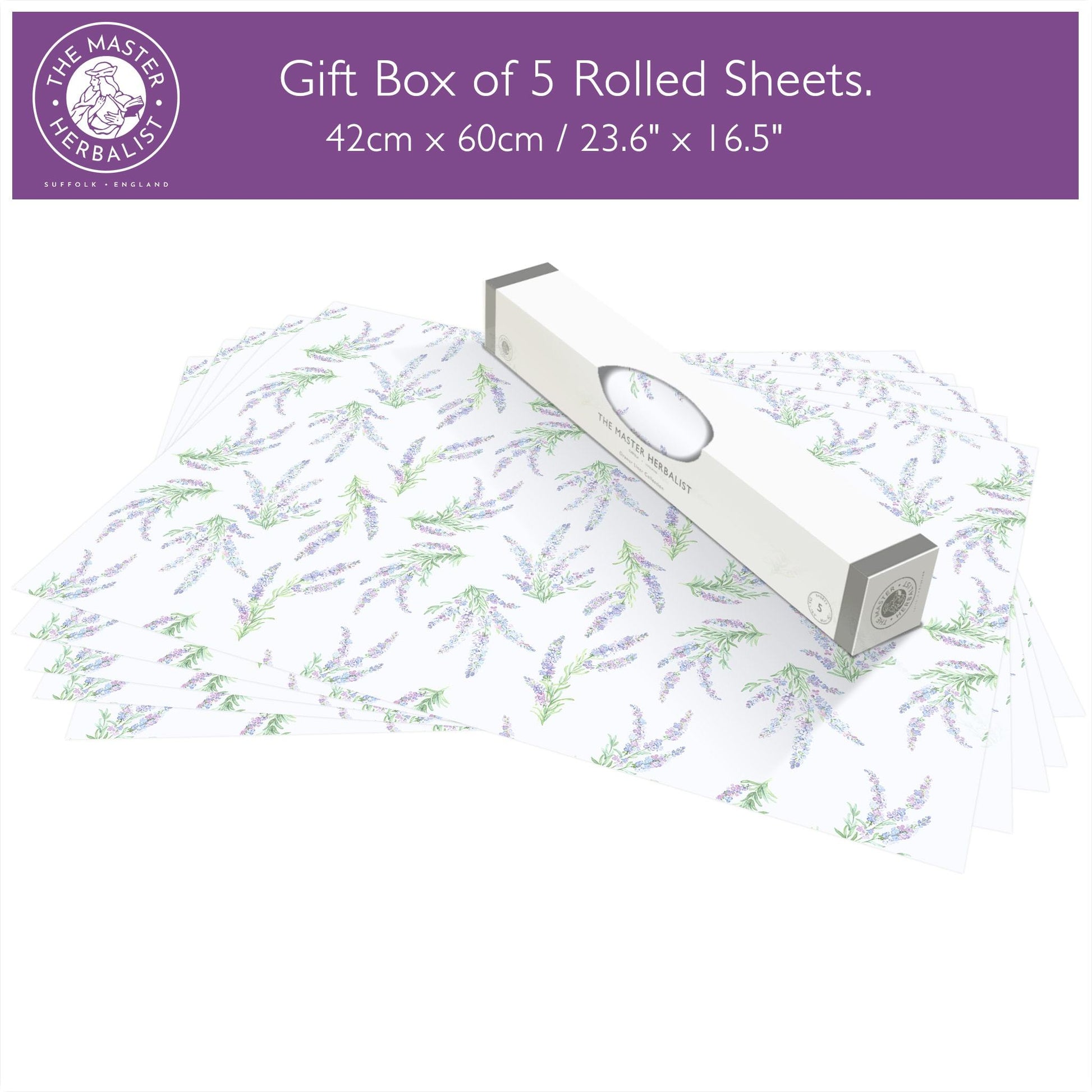 Simply Drawer Liners SUFFOLK LAVENDER SCENTED Drawer Liners in a Floral Design. Made in Britain.