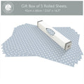 SIMPLY DRAWER LINERS | Wipe Clean & Unscented Drawer Liners in a COOKS BLUE POLKA DOT Design. Perfect for Kitchen Drawers, Shelves, Cupboards & Cabinets. Made in Suffolk, England. (LIght Blue)