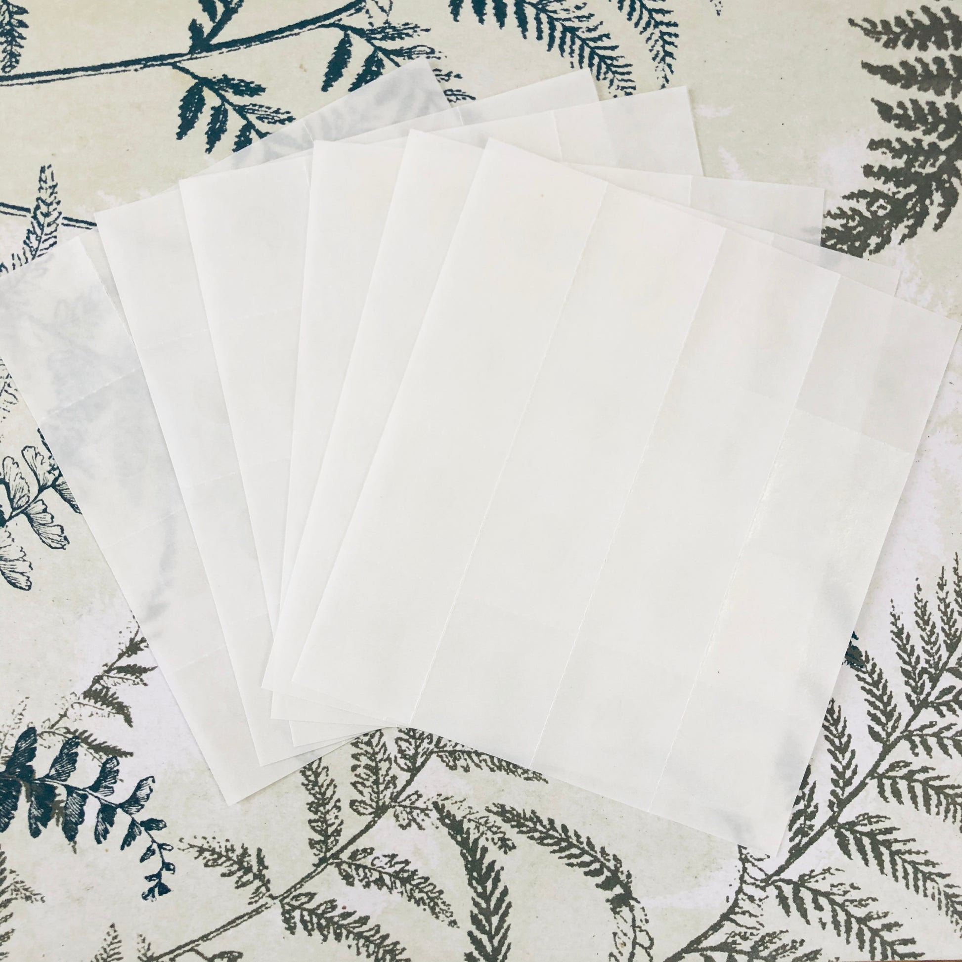 6 sheets with 16 adhesive sticky dots on each sheet. Perfect for sticking down our scented and fragrance-free drawer liners.