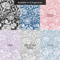Simply Drawer Liners ROSE fragrance SCENTED Drawer Liners in DUCK EGG BLUE William Morris Design. Made in Britain.