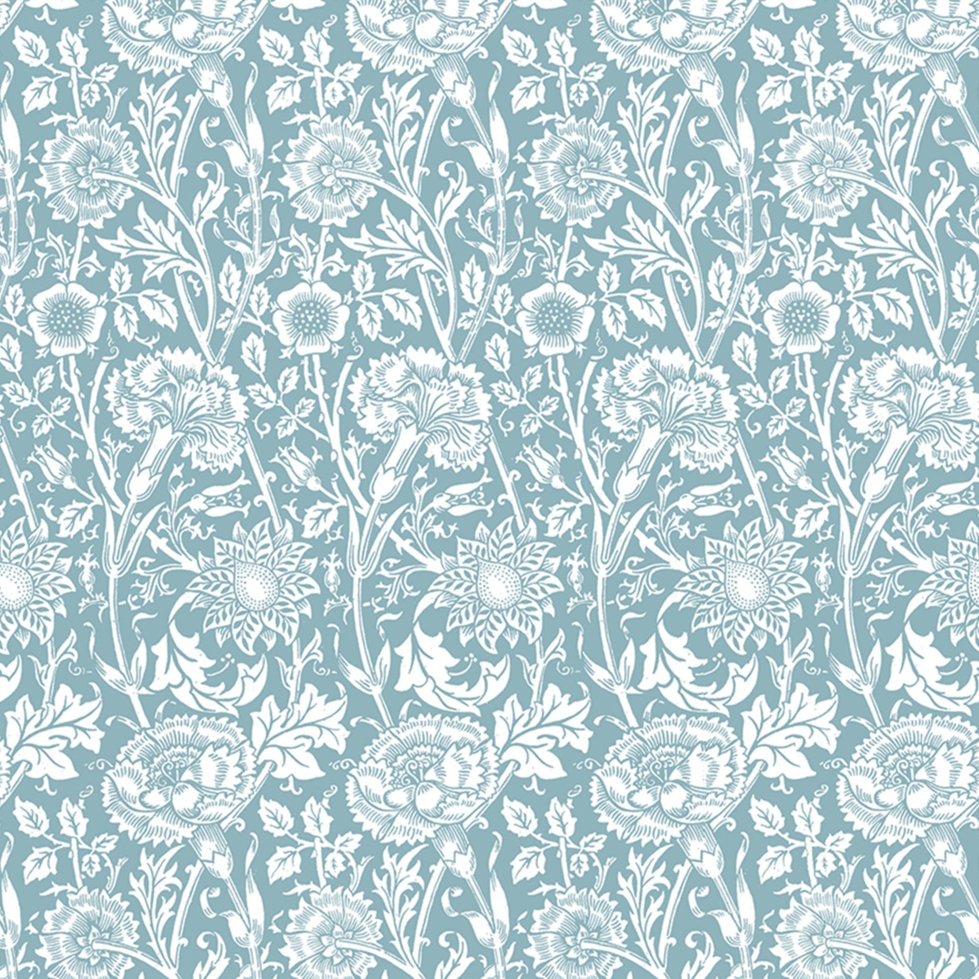 Simply Drawer Liners ROSE fragrance SCENTED Drawer Liners in DUCK EGG BLUE William Morris Design. Made in Britain.